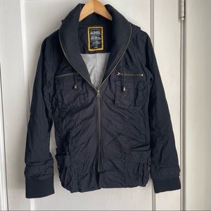 Von Dutch men’s black hooded jacket with nice details